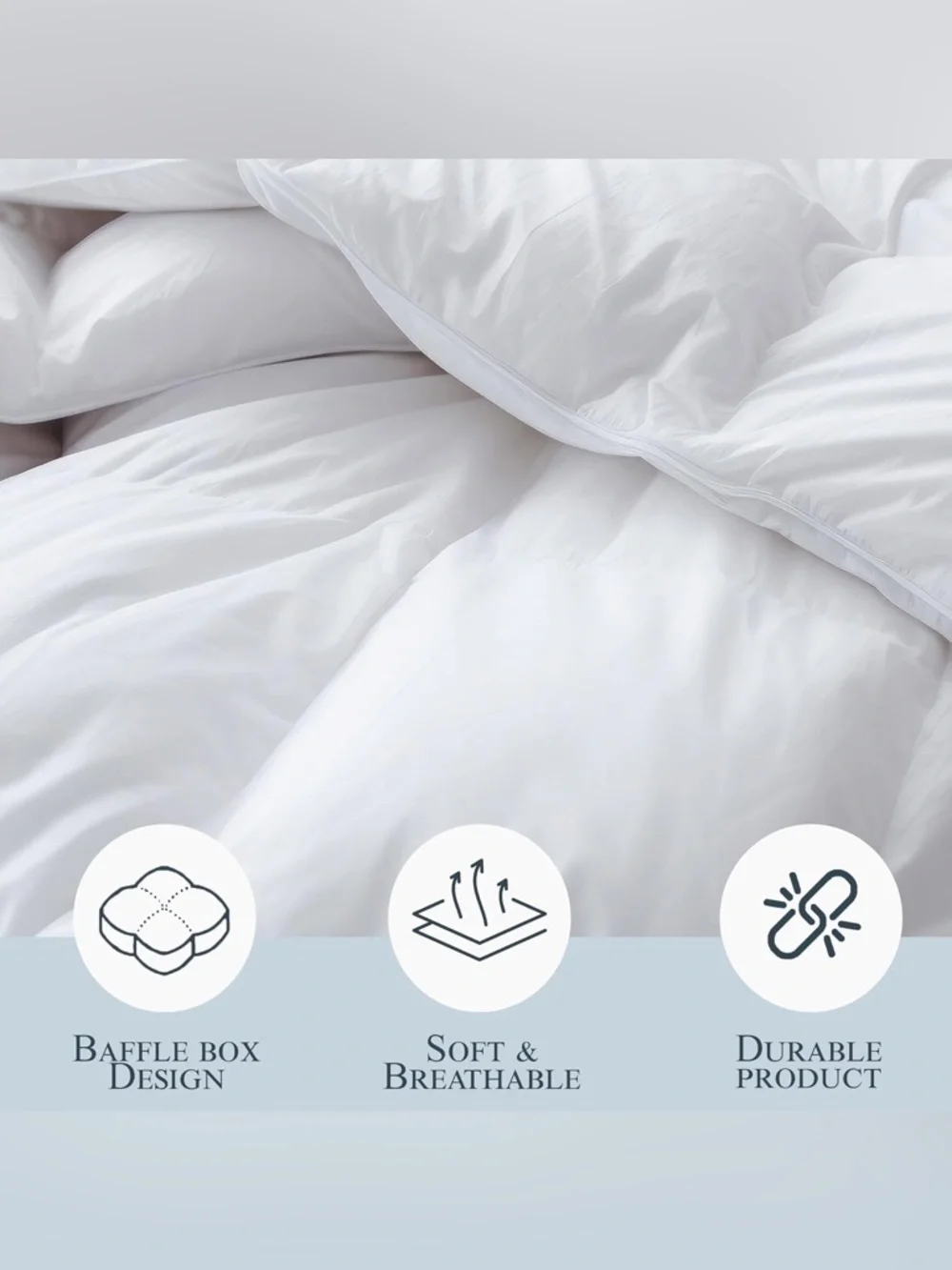 Full White Down Alternative Comforter – All Season White Duvet Insert